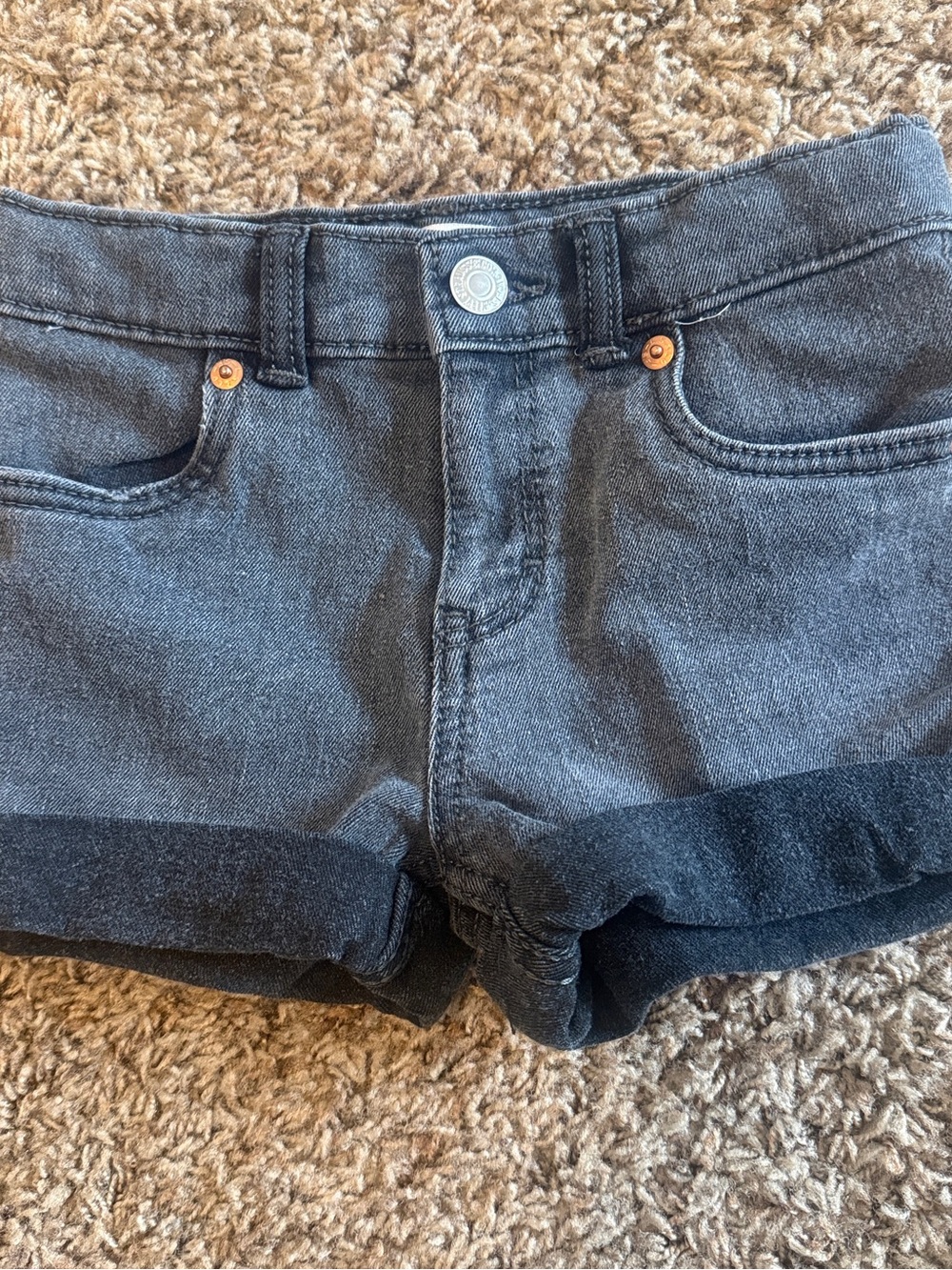 Levi's Charcoal Black Denim Shorts